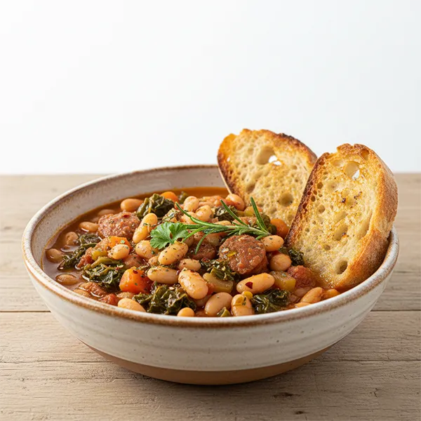 Tuscan White Bean Stew with Rosemary Focaccia